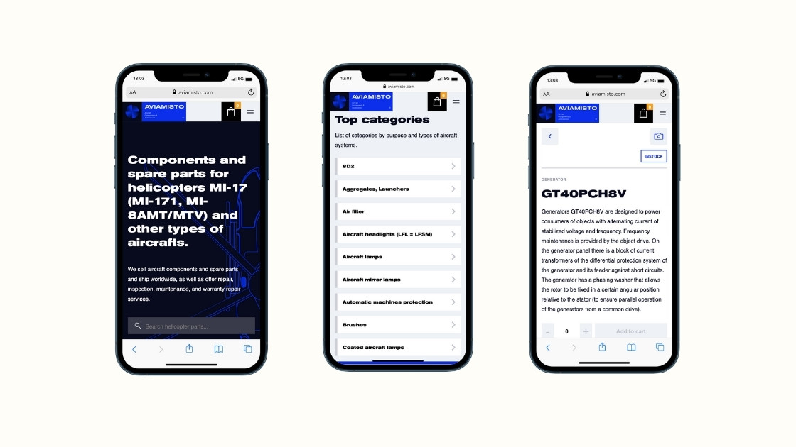 aviamisto mobile layout